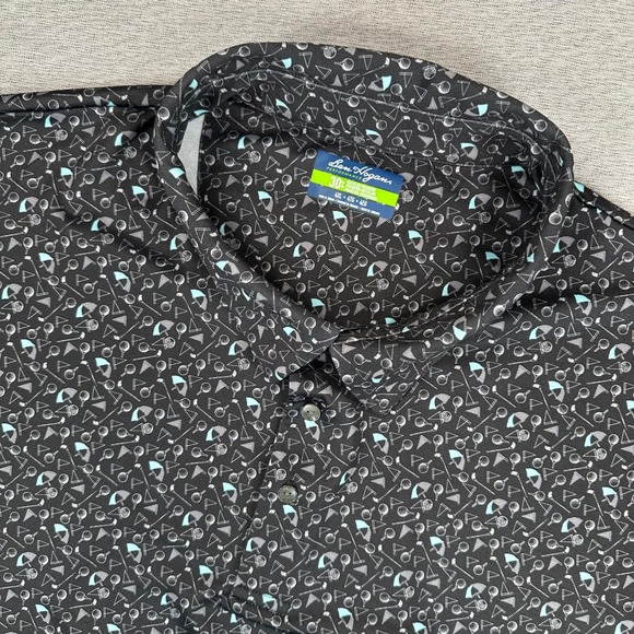 Ben Hogan Other - Ben Hogan Performance Golf Polo Shirt Mens 4XL Black Novelty Print Short Sleeve